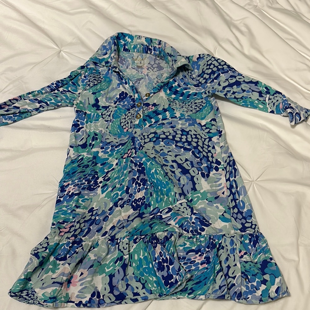 EUC Lilly Pulitzer girl's blue dress/ top